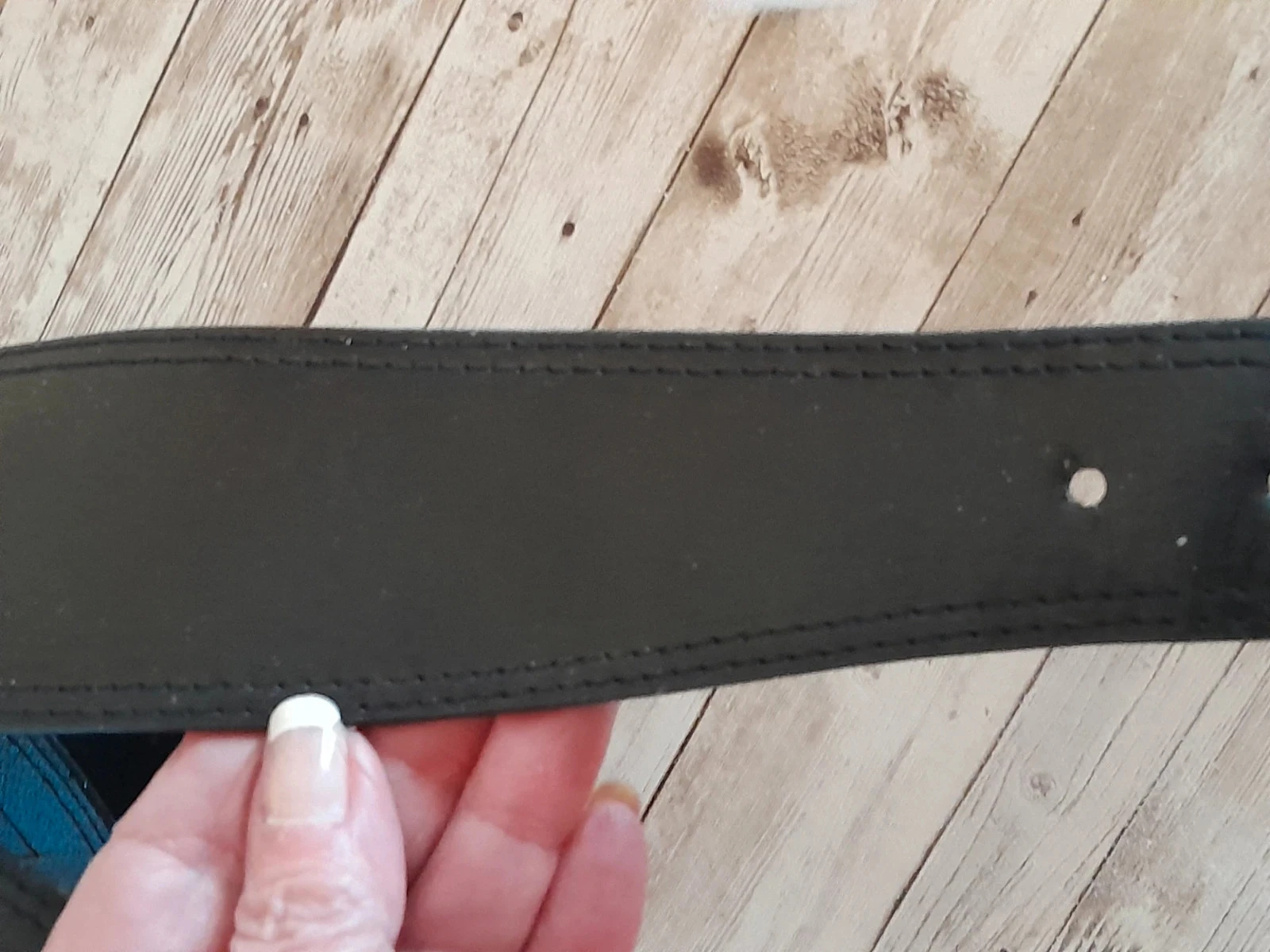 Zwarte riem voor dames, kunstleer – photo 4